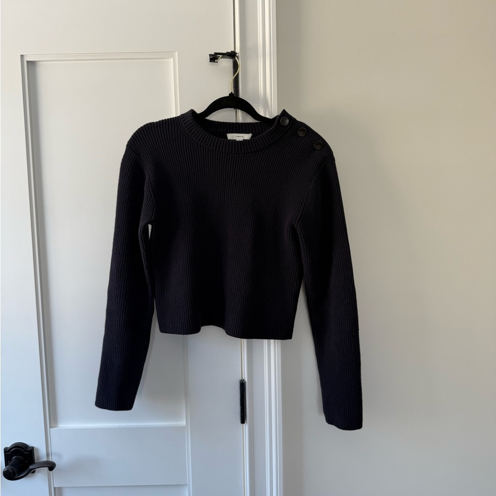 Beautiful Vince Button Shoulder Cotton Blend Sweater😍 - Picture 11 of 17